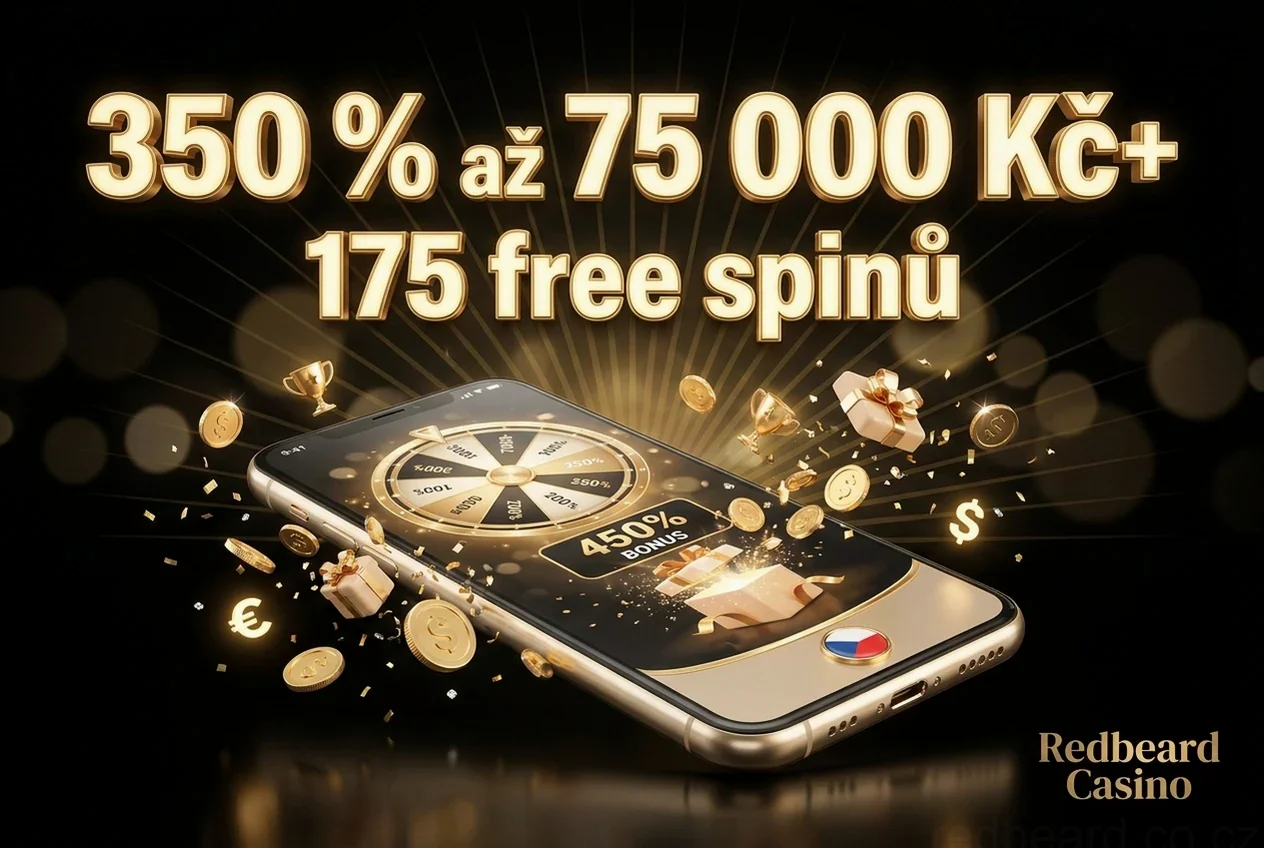 350 % až 75 000 Kč+ 175 free spinů